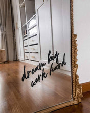 Load image into Gallery viewer, Dream big work hard - mini wall quote