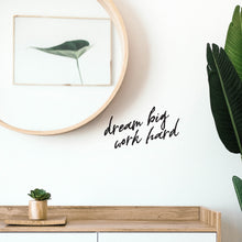 Load image into Gallery viewer, Dream big work hard - mini wall quote