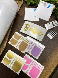 DIY Craft Sticker Pack - Bubble Tea