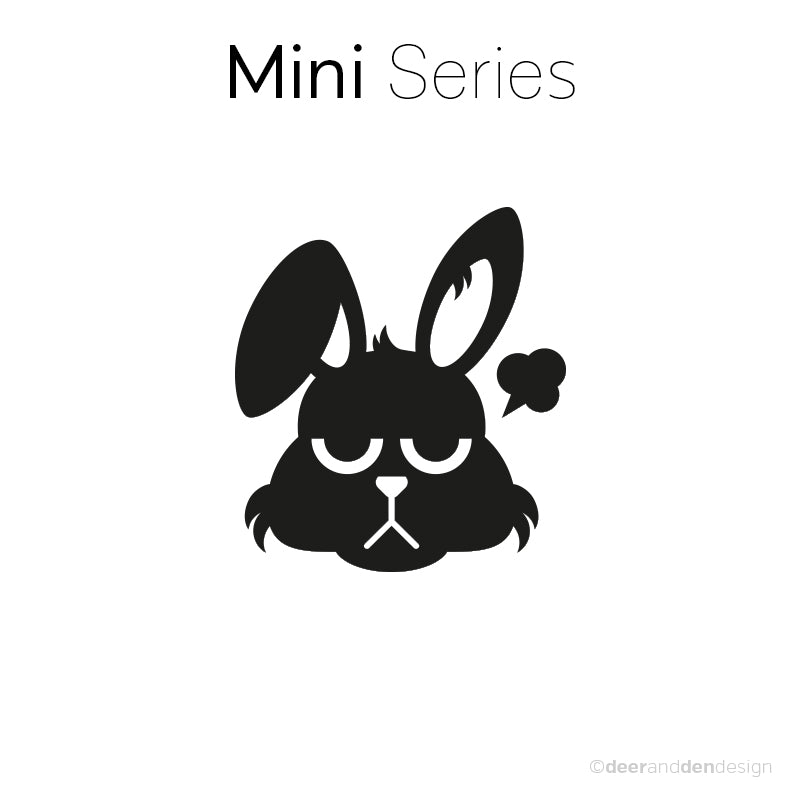 Mini designer vinyl series - Grumpy Rabbit Junior