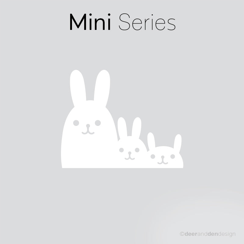 Mini designer vinyl series - Trio Rabbits
