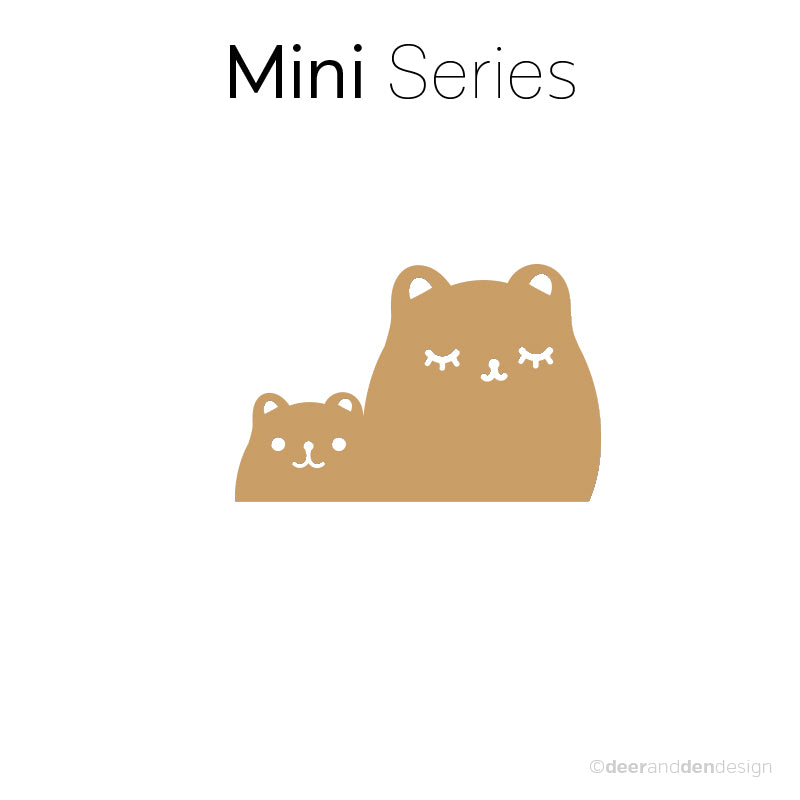 Mini designer vinyl series - Mama & Baby Bear