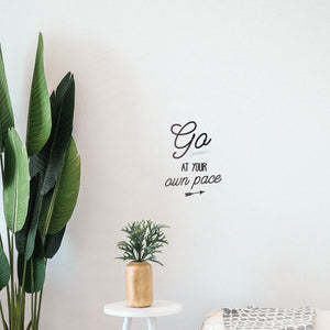 Go at your own pace - mini wall quote