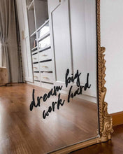 Load image into Gallery viewer, Dream big work hard - mini wall quote
